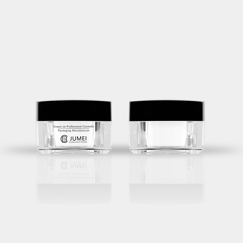 Hot Sale Simple Cosmetic Packaging Square Transparent Acrylic Bottle with Lotion Pump