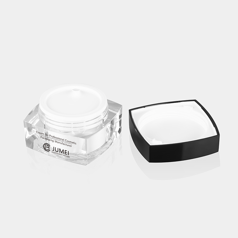 Hot Sale Simple Cosmetic Packaging Square Transparent Acrylic Bottle with Lotion Pump