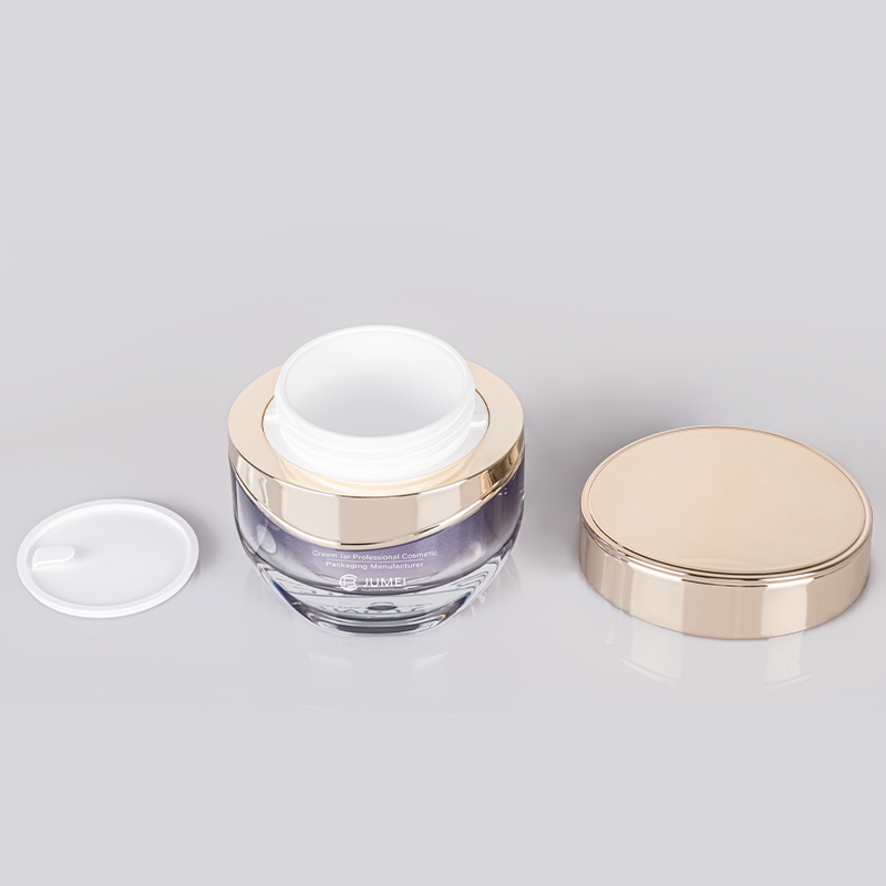 Luxury Cosmetic Container Silvery and Gradient Purple Acrylic Emulsion Bottle