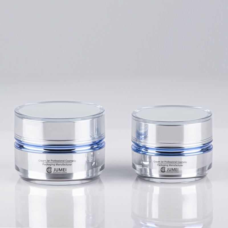 Newest Cosmetic Packaging High Quality Silvery Acrylic Toner and Lotion Bottle