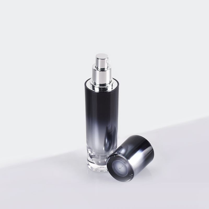 High-End Cream Jar and Lotion Bottles in Gradient Color Plastic Packaging