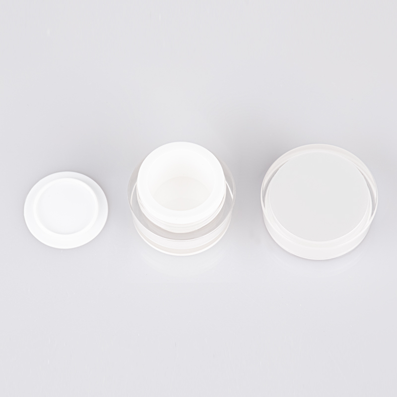 In Stock Unique Golden/White Small Acrylic Plastic Jar for Eye Cream