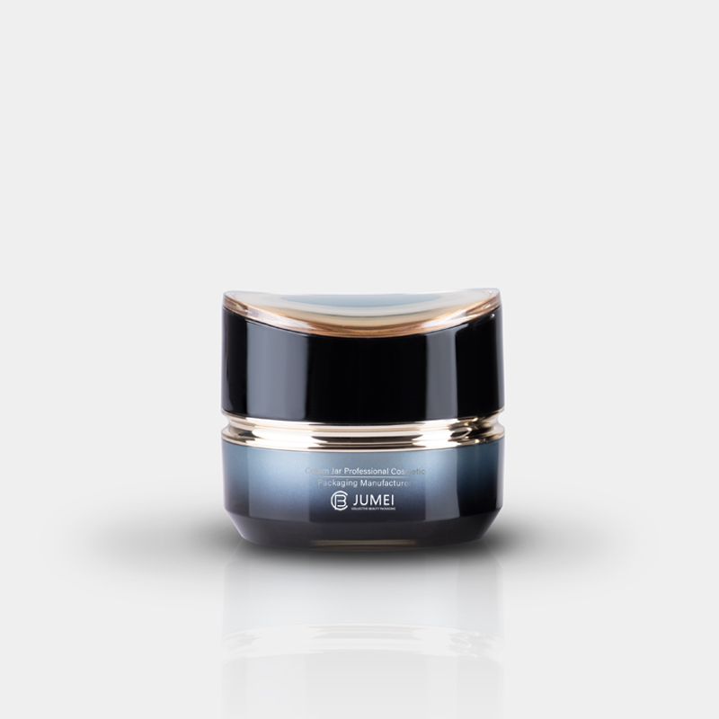 Good Quality Cosmetic Packaging Black and Gradient Blue Plastic Cream Jar