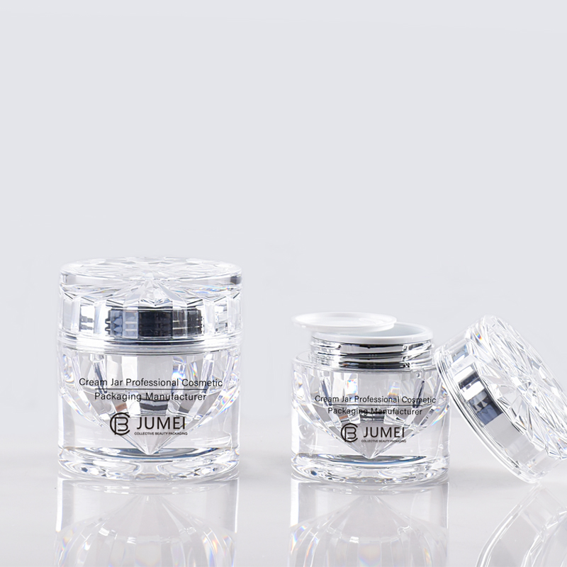 Customized Double Wall Plastic Jar Cosmetic Packaging Acrylic Skincare Packing 50g 30g 15g Cream Jar
