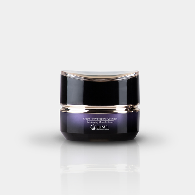 Fashionable Cylindrical Gradient Purple and Black Plastic Acrylic Jar for Cream
